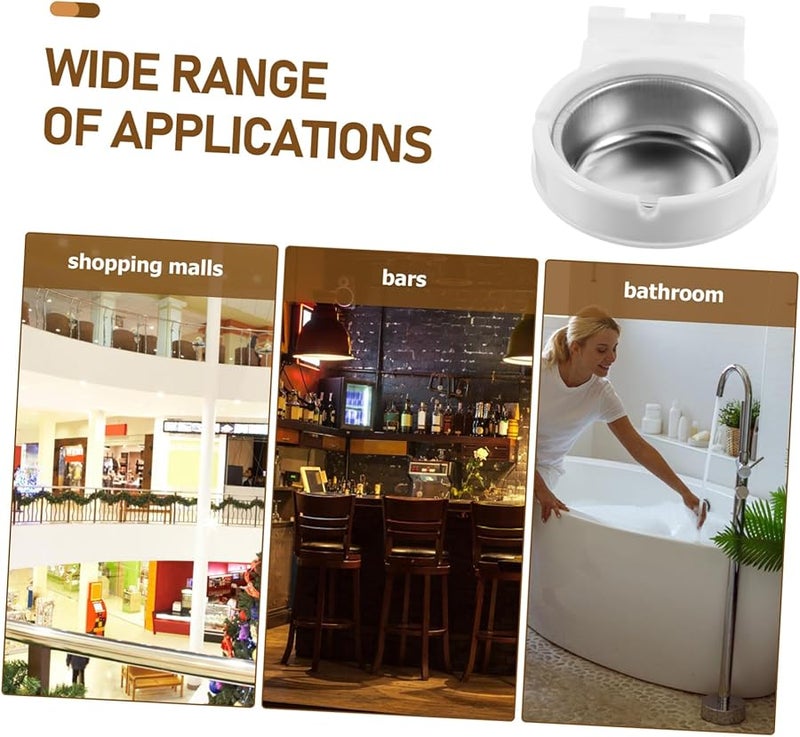 حاوية سجائر معدنية خارجية مثبتة على الحائط مع غطاء بتصميم سهل التنظيف للمنزل والحانات ودورات المياه - Image 3